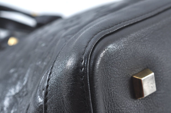 Authentic Louis Vuitton Monogram Double Jeu Neo Alma Hand Bag M40286 Black K9161