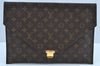 Authentic Louis Vuitton Monogram Poche Plate Documents Case M53522 LV K9167