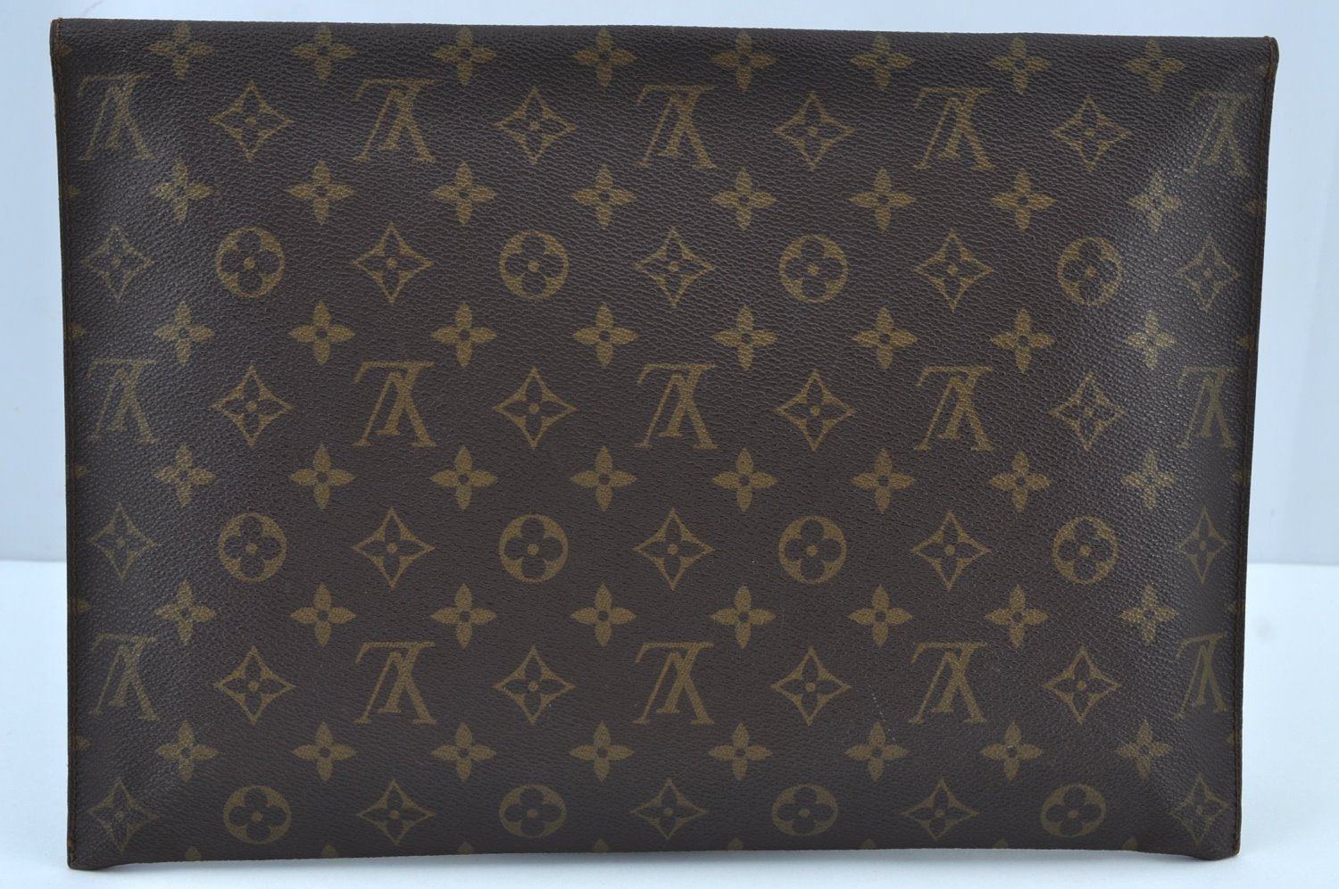 Authentic Louis Vuitton Monogram Poche Plate Documents Case M53522 LV K9167