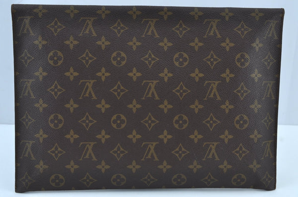 Authentic Louis Vuitton Monogram Poche Plate Documents Case M53522 LV K9167