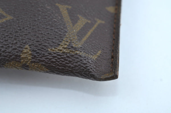 Authentic Louis Vuitton Monogram Poche Plate Documents Case M53522 LV K9167