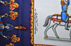 Authentic HERMES Carre 90 Scarf "LES ARTIFICIERS" Silk Navy K9171