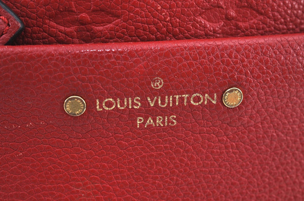 Authentic Louis Vuitton Monogram Empreinte Sorbonne Backpack Red M44015 LV K9176