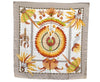 Authentic HERMES Carre 90 Scarf "BRAZIL" Silk Gray K9182