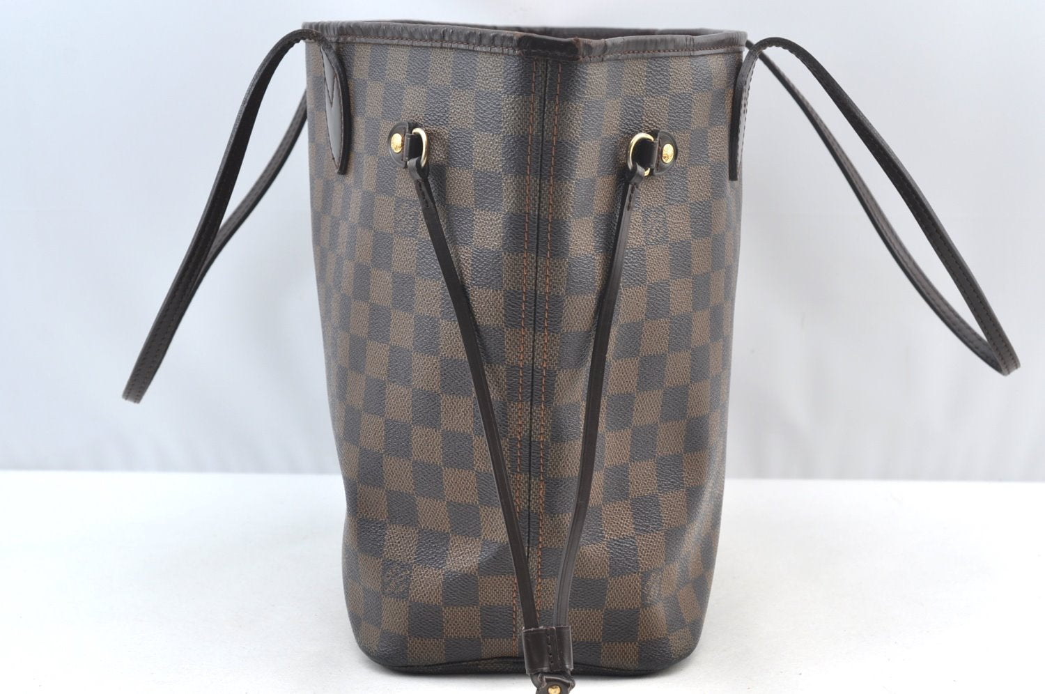 Authentic Louis Vuitton Damier Neverfull MM Shoulder Tote Bag N51105 LV K9188