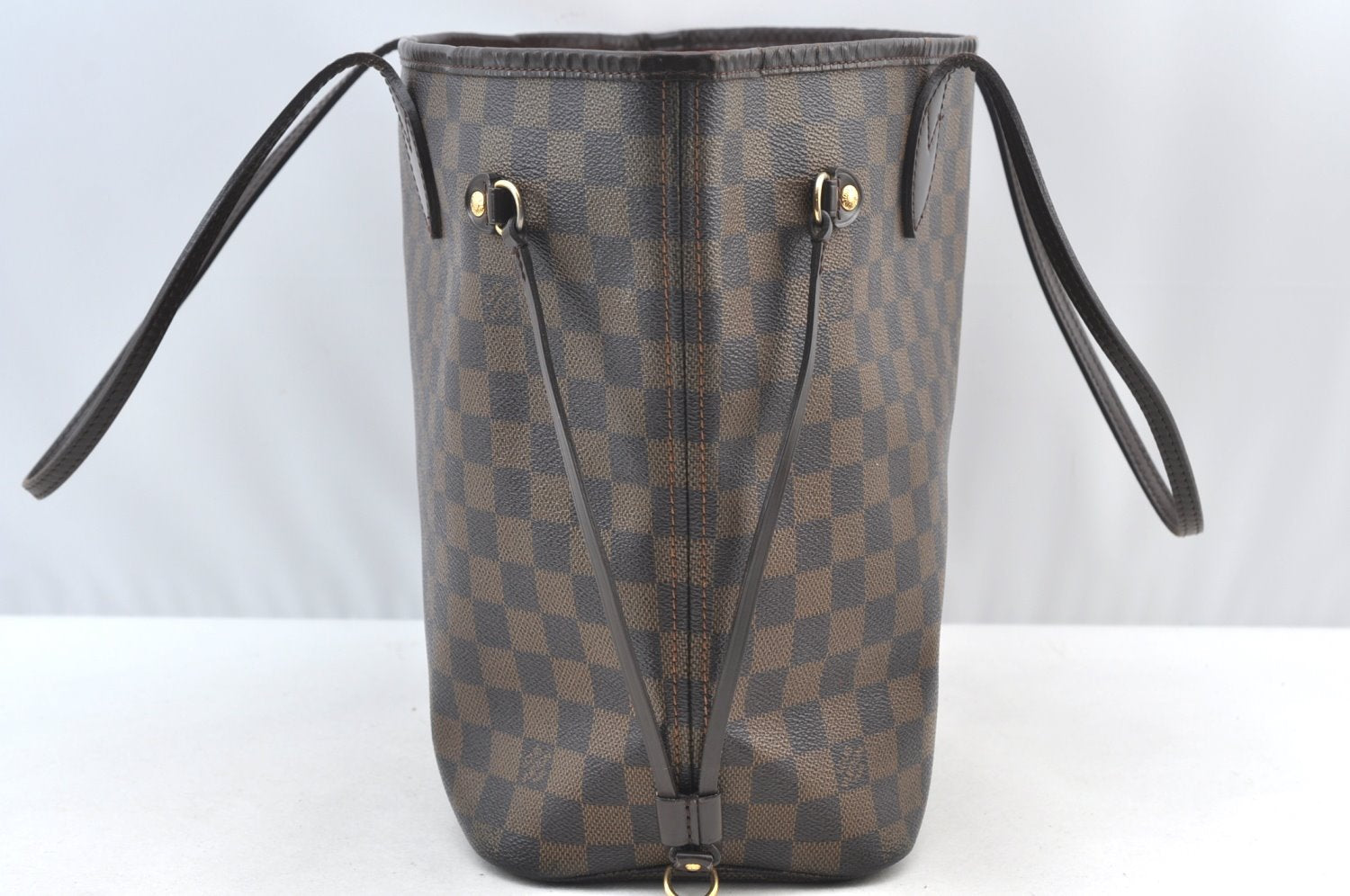 Authentic Louis Vuitton Damier Neverfull MM Shoulder Tote Bag N51105 LV K9188