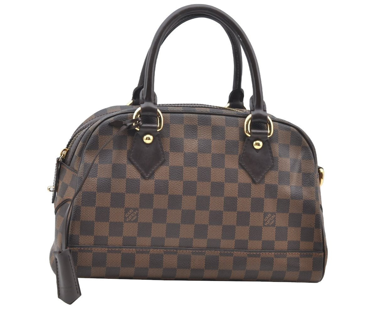 Authentic Louis Vuitton Damier Duomo Hand Boston Bag Purse N60008 LV K9190