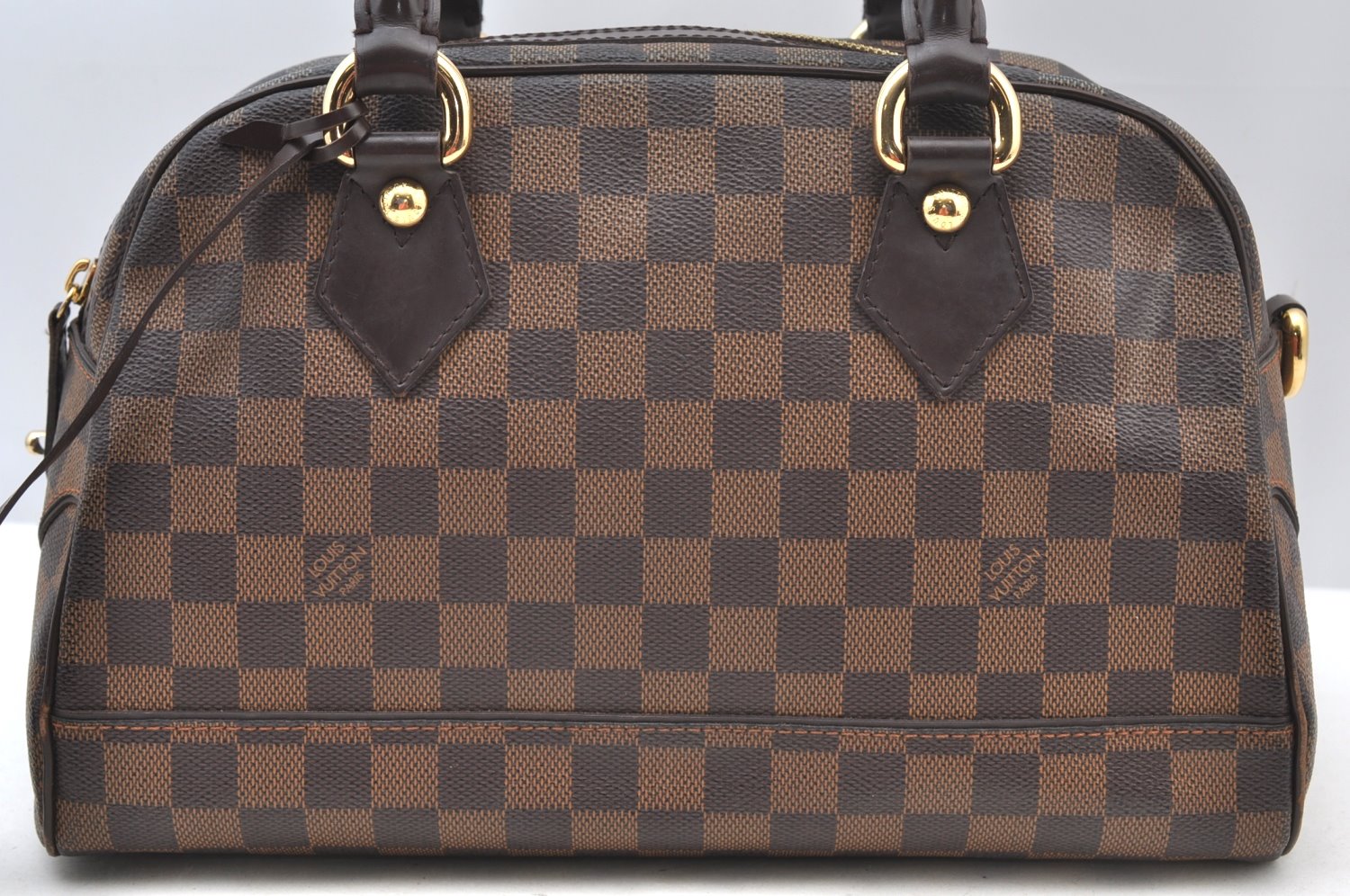 Authentic Louis Vuitton Damier Duomo Hand Boston Bag Purse N60008 LV K9190