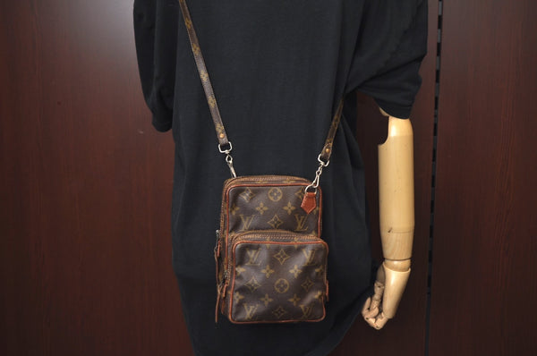 Authentic Louis Vuitton Monogram Amazone Shoulder Cross Bag Old Model Junk K9193