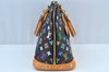 Auth Louis Vuitton Monogram Multicolor Alma PM Black Hand Bag M92646 LV K9196