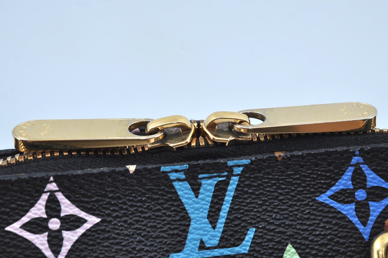 Auth Louis Vuitton Monogram Multicolor Alma PM Black Hand Bag M92646 LV K9196