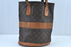 Authentic Louis Vuitton Monogram Bucket GM Shoulder Bag T42236 USA Model K9197
