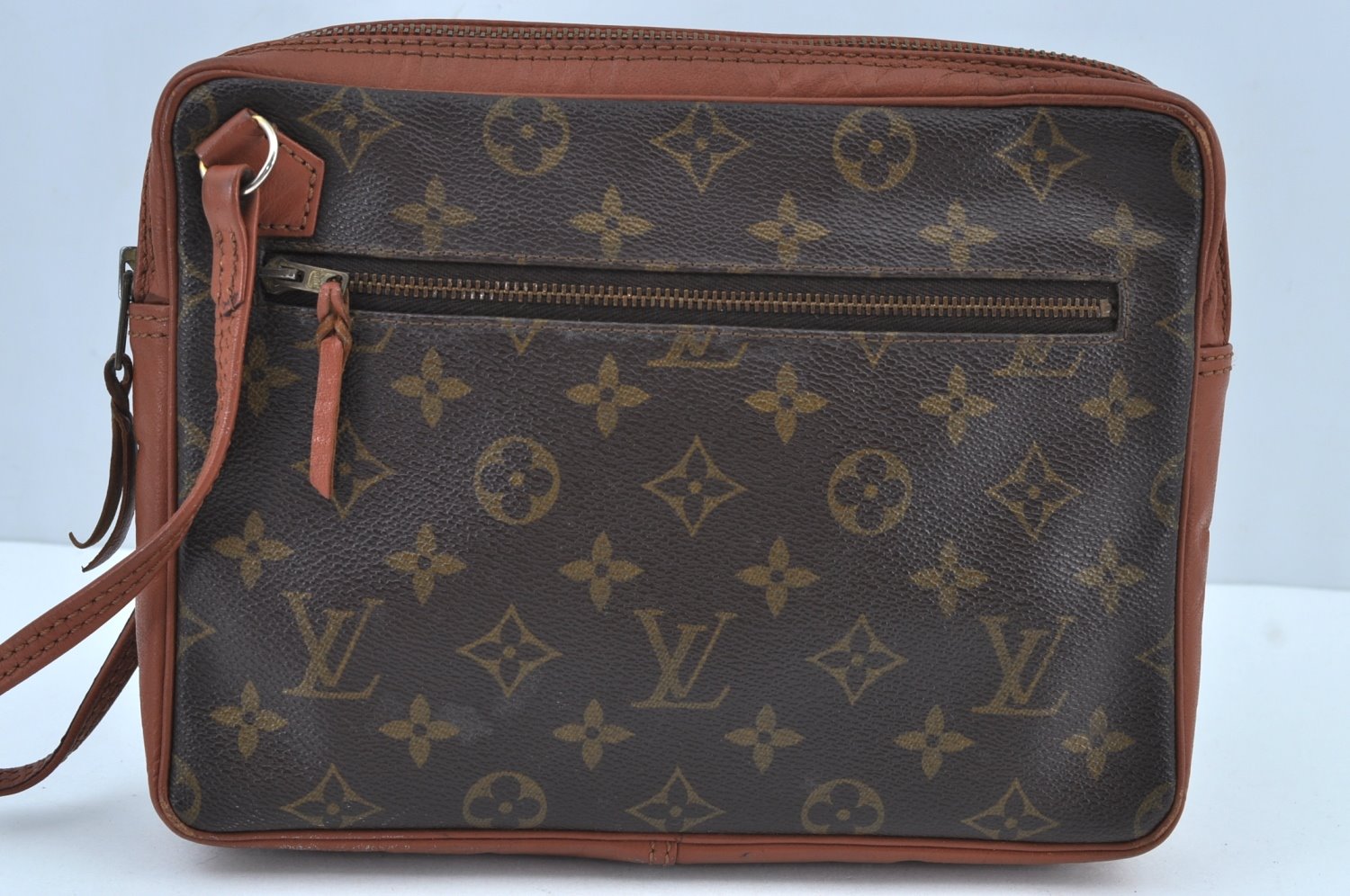 Authentic Louis Vuitton Monogram Pochette Sport Clutch Hand Bag Old Model K9198