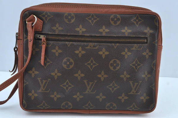 Authentic Louis Vuitton Monogram Pochette Sport Clutch Hand Bag Old Model K9198