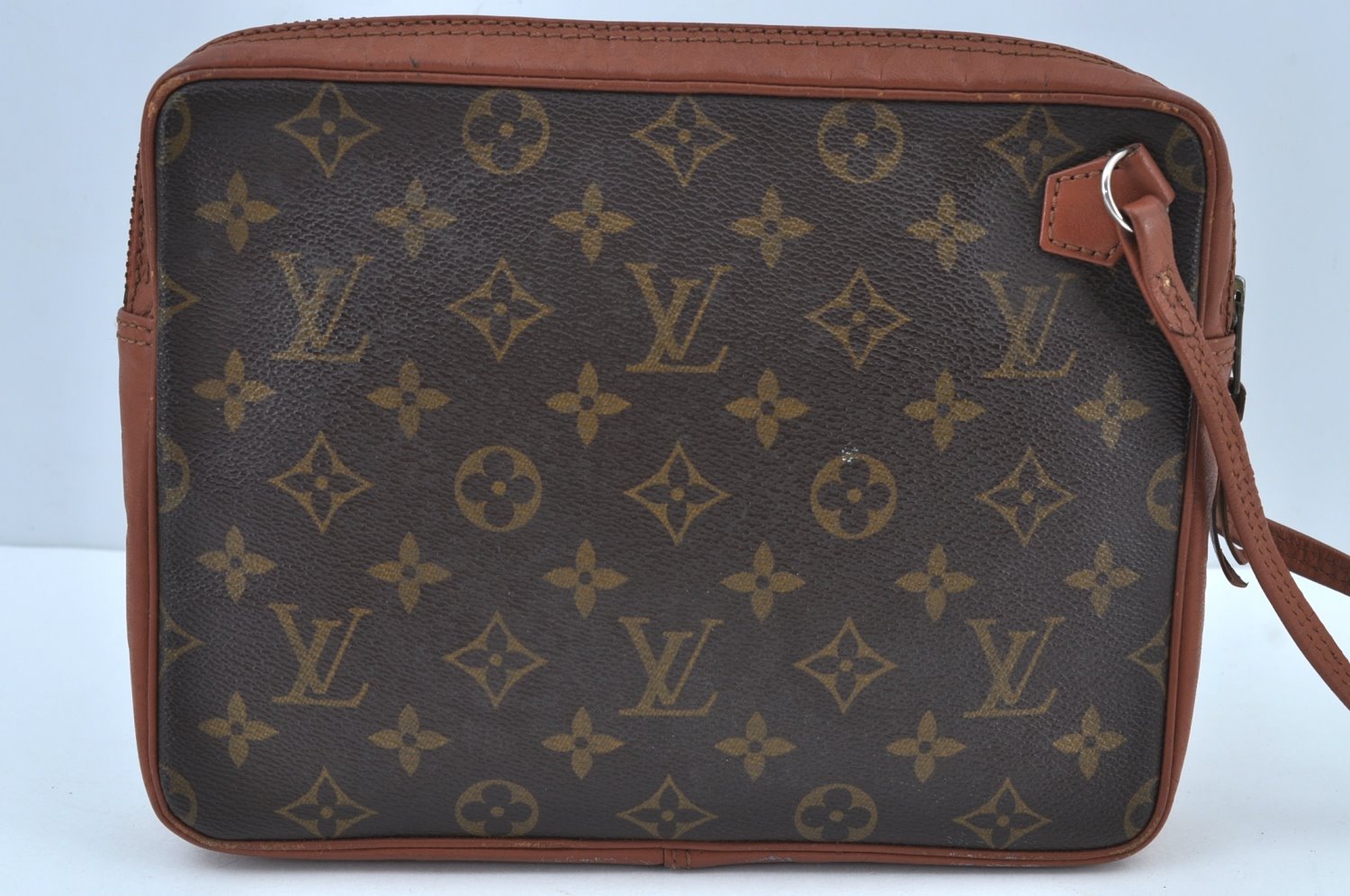 Authentic Louis Vuitton Monogram Pochette Sport Clutch Hand Bag Old Model K9198