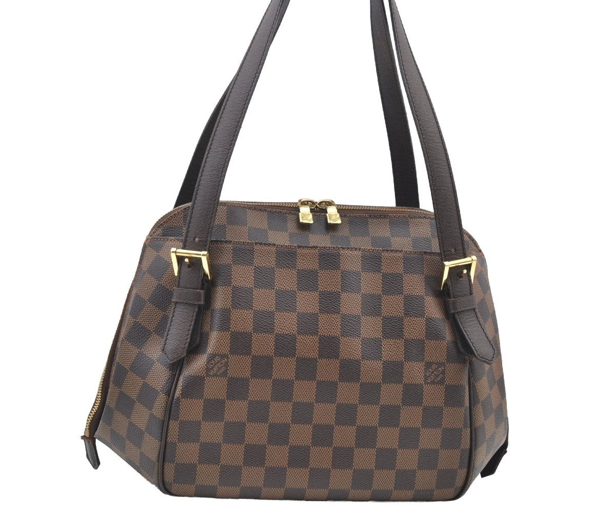 Authentic Louis Vuitton Damier Belem MM Shoulder Hand Bag Purse N51174 LV K9200