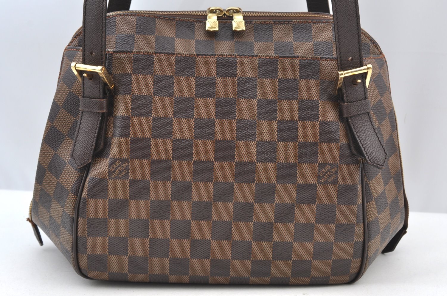 Authentic Louis Vuitton Damier Belem MM Shoulder Hand Bag Purse N51174 LV K9200