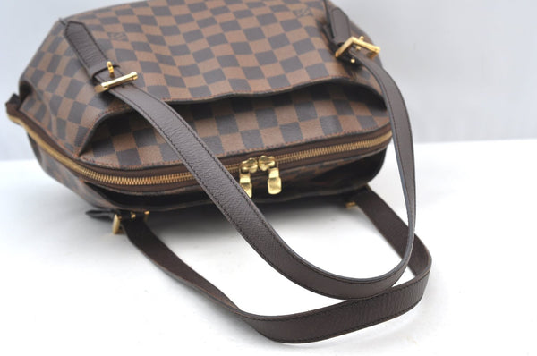 Authentic Louis Vuitton Damier Belem MM Shoulder Hand Bag Purse N51174 LV K9200