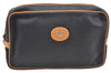 Authentic GUCCI Vintage Clutch Hand Bag Purse Leather Black Junk K9201