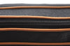 Authentic GUCCI Vintage Clutch Hand Bag Purse Leather Black Junk K9201