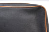 Authentic GUCCI Vintage Clutch Hand Bag Purse Leather Black Junk K9201