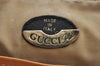 Authentic GUCCI Vintage Clutch Hand Bag Purse Leather Black Junk K9201