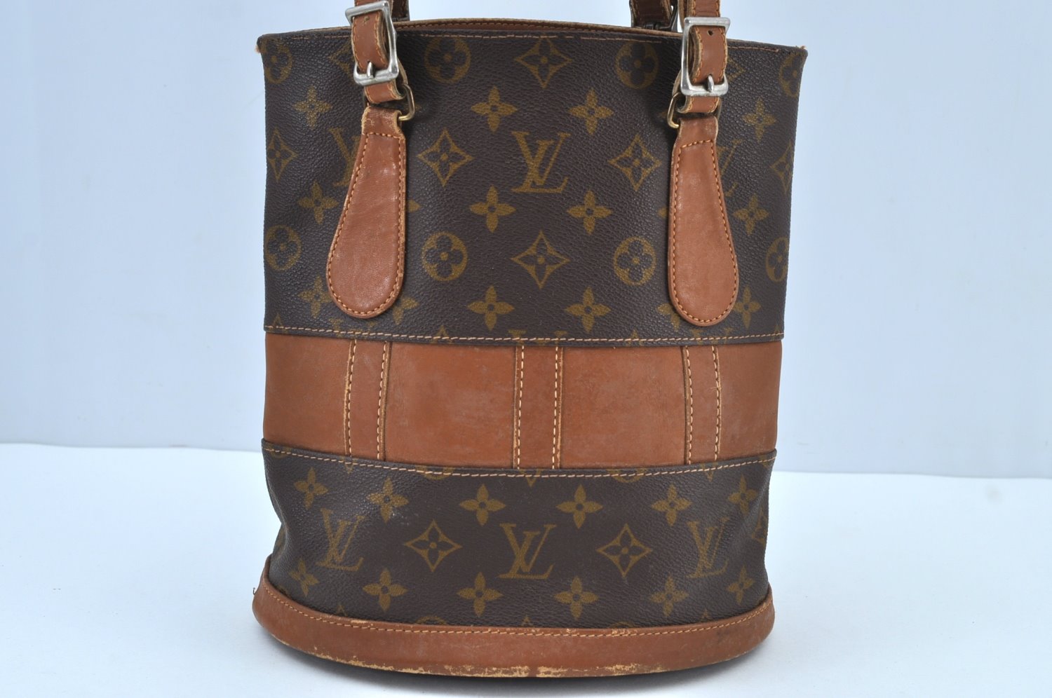 Authentic Louis Vuitton Monogram Bucket PM Shoulder Tote Bag USA Model LV K9202