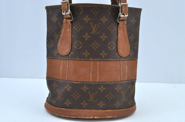 Authentic Louis Vuitton Monogram Bucket PM Shoulder Tote Bag USA Model LV K9202