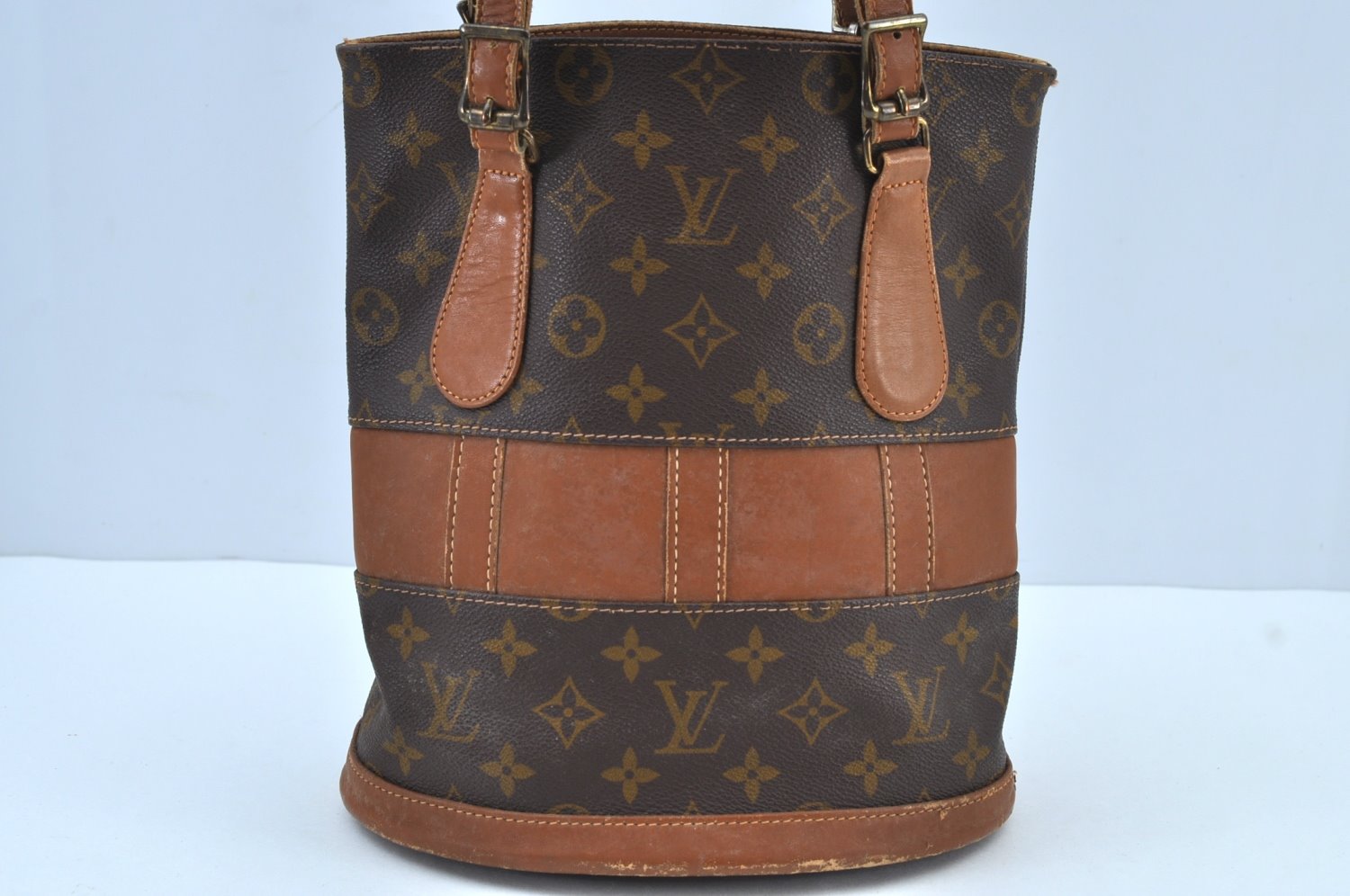 Authentic Louis Vuitton Monogram Bucket PM Shoulder Tote Bag USA Model LV K9202