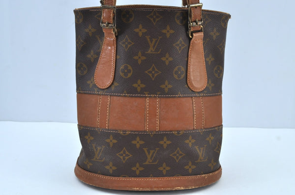 Authentic Louis Vuitton Monogram Bucket PM Shoulder Tote Bag USA Model LV K9202