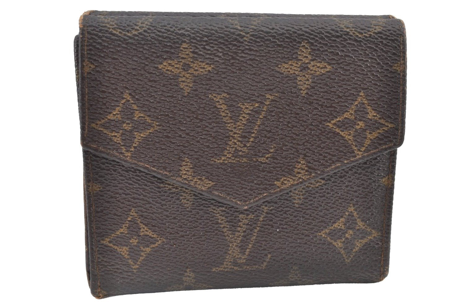 Authentic Louis Vuitton Monogram Porte Monnaie Billets Wallet Old Model LV K9208