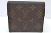 Authentic Louis Vuitton Monogram Porte Monnaie Billets Wallet Old Model LV K9208