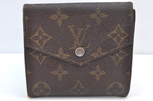 Authentic Louis Vuitton Monogram Porte Monnaie Billets Wallet Old Model LV K9208