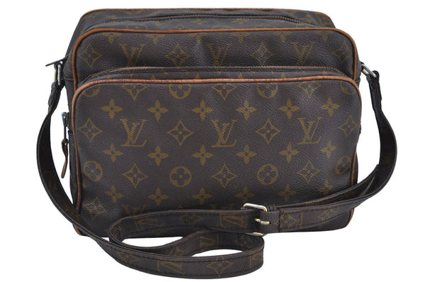 Authentic Louis Vuitton Monogram Nile Shoulder Cross Body Bag Old Model LV K9209
