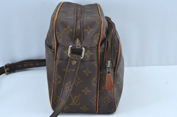 Authentic Louis Vuitton Monogram Nile Shoulder Cross Body Bag Old Model LV K9209