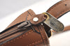 Authentic GUCCI Web Sherry Line Micro GG Shoulder Bag Canvas Leather Brown K9213