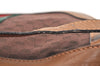 Authentic GUCCI Web Sherry Line Micro GG Shoulder Bag Canvas Leather Brown K9213
