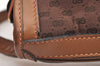 Authentic GUCCI Web Sherry Line Micro GG Shoulder Bag Canvas Leather Brown K9213