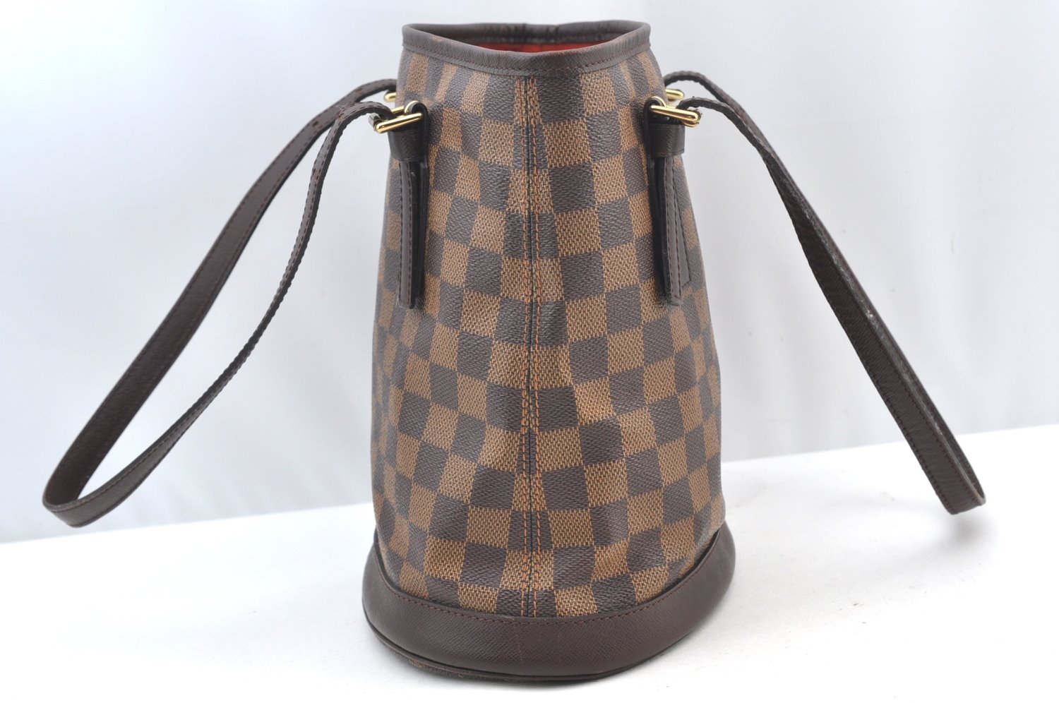 Authentic Louis Vuitton Damier Marais Bucket Shoulder Tote Bag N42240 LV K9220