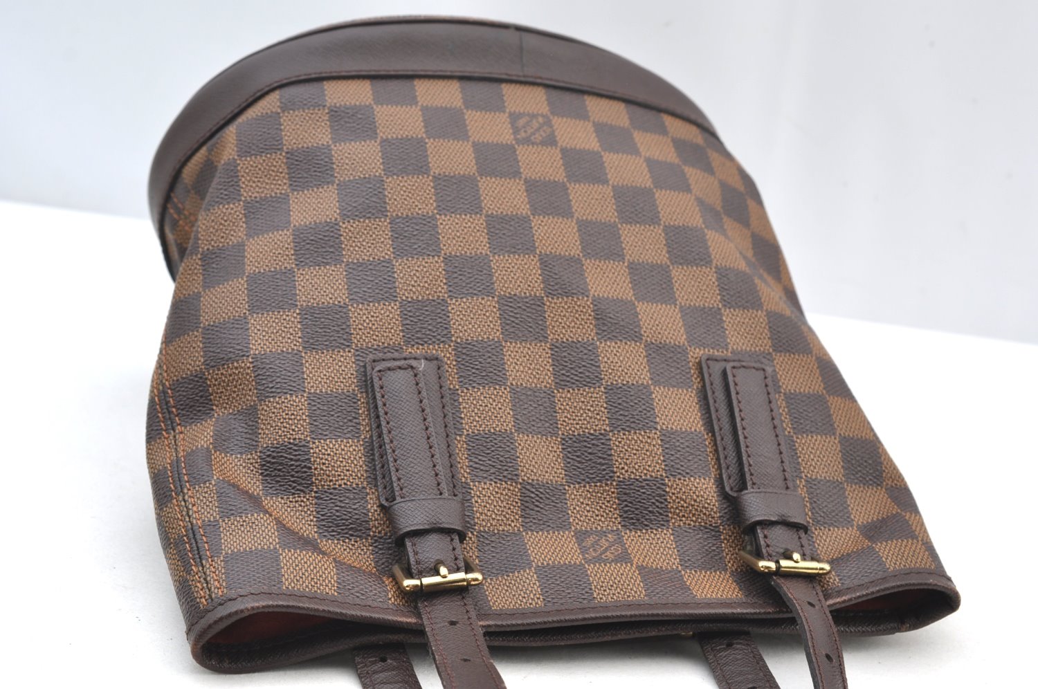 Authentic Louis Vuitton Damier Marais Bucket Shoulder Tote Bag N42240 LV K9220