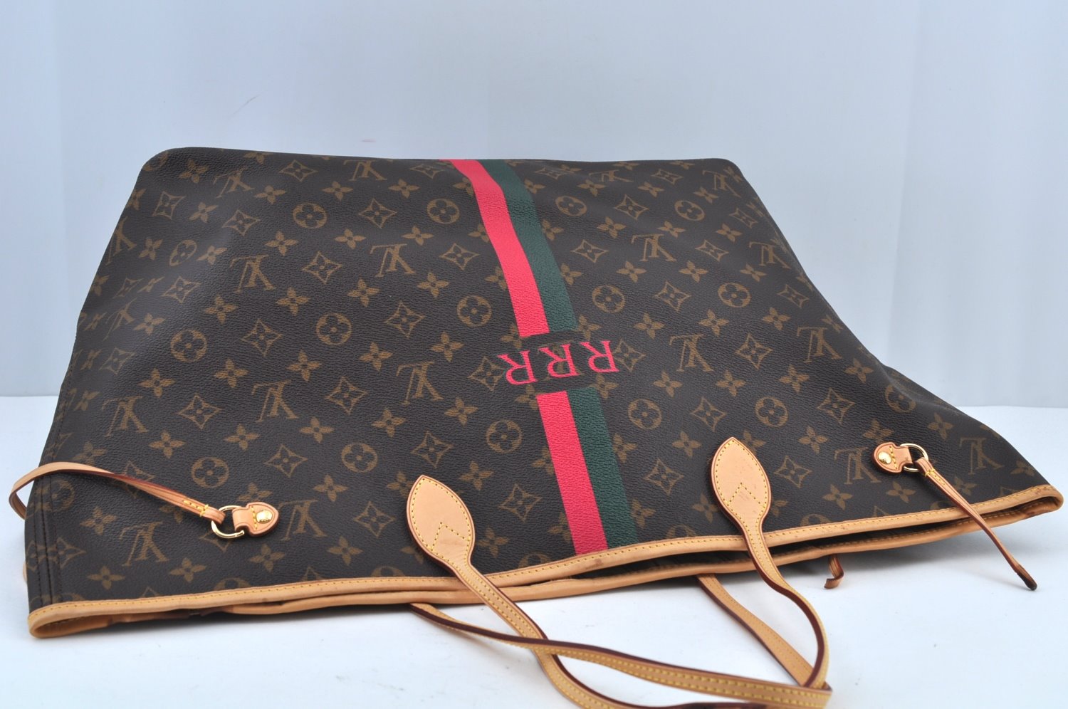 Authentic Louis Vuitton Mon Monogram Neverfull GM Shoulder Tote Bag LV K9221