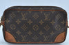 Auth Louis Vuitton Monogram Marly Dragonne PM Clutch Hand Bag Old Model LV K9222