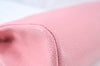 Authentic CHANEL Caviar Skin CC Logo Cosmetic Pouch Purse Pink Junk K9233