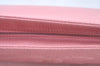 Authentic CHANEL Caviar Skin CC Logo Cosmetic Pouch Purse Pink Junk K9233