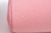 Authentic CHANEL Caviar Skin CC Logo Cosmetic Pouch Purse Pink Junk K9233