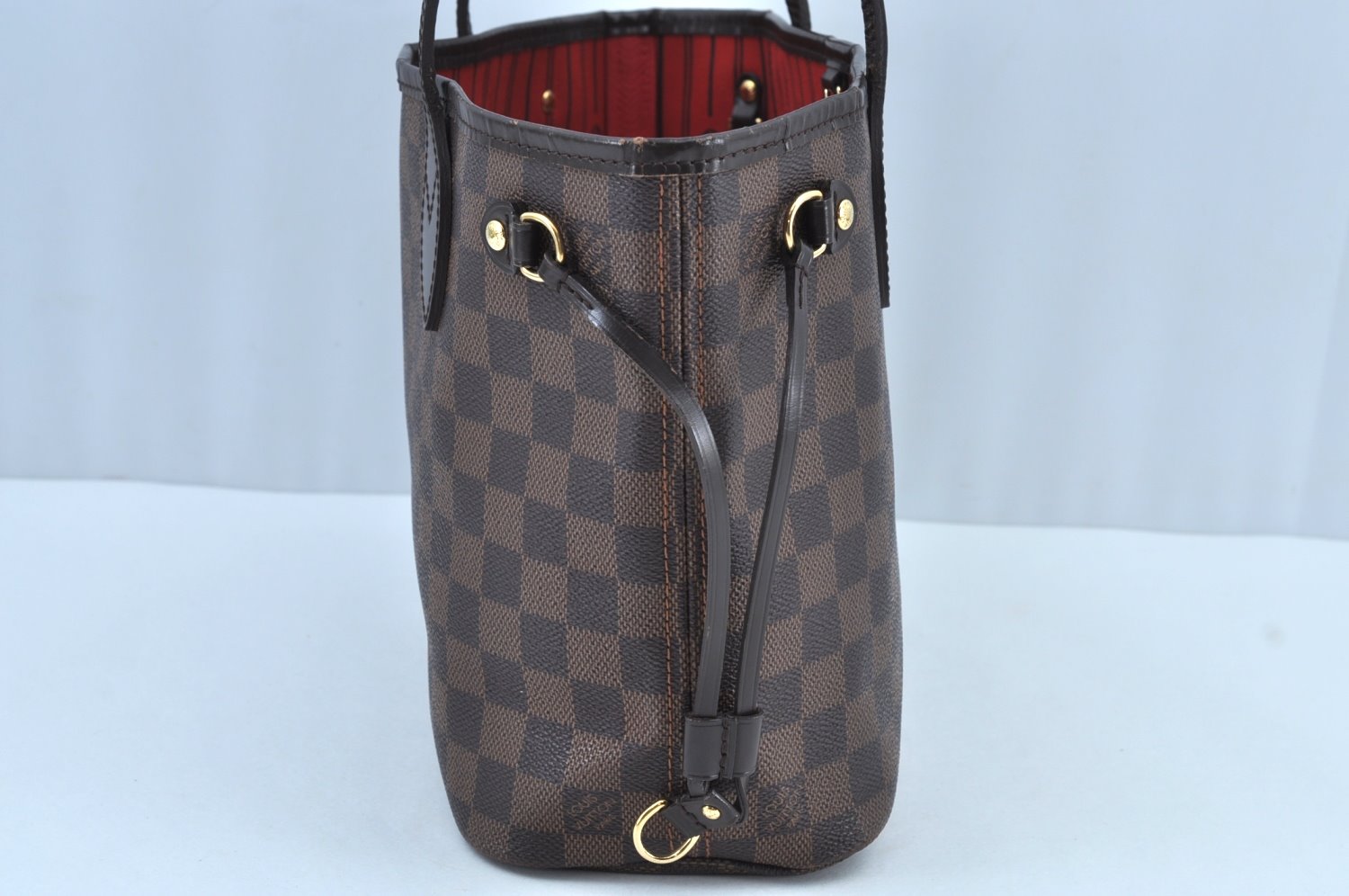 Authentic Louis Vuitton Damier Neverfull PM Shoulder Tote Bag N51109 LV K9238