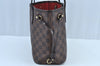 Authentic Louis Vuitton Damier Neverfull PM Shoulder Tote Bag N51109 LV K9238