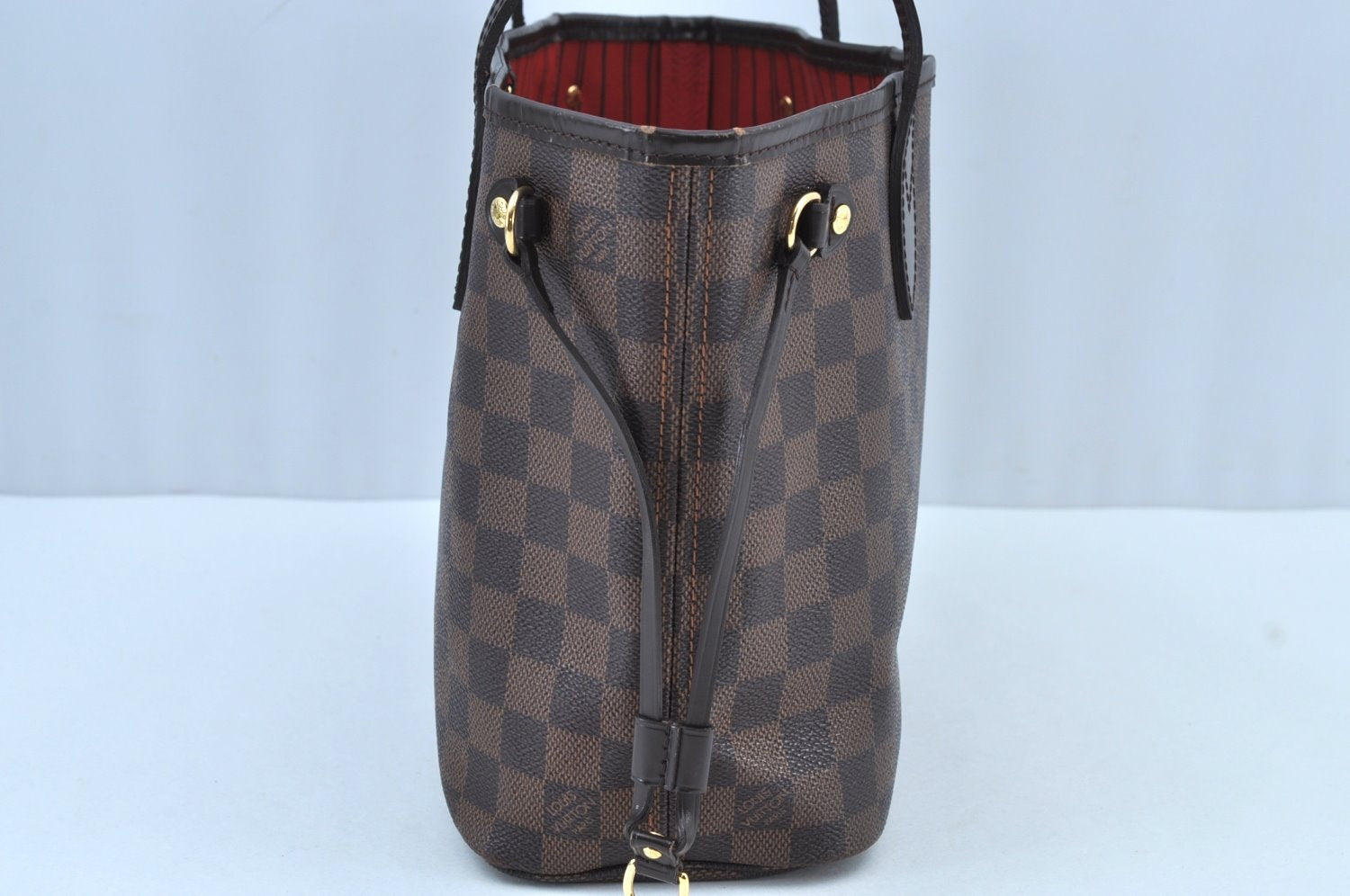 Authentic Louis Vuitton Damier Neverfull PM Shoulder Tote Bag N51109 LV K9238