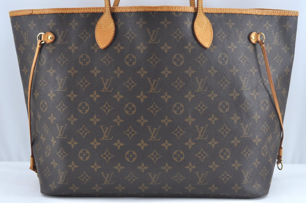 Authentic Louis Vuitton Monogram Neverfull GM Shoulder Tote Bag M40157 LV K9240