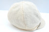 Authentic CHANEL Vintage Beret Hat Wool Size L 20.9" White CC Logo K9246